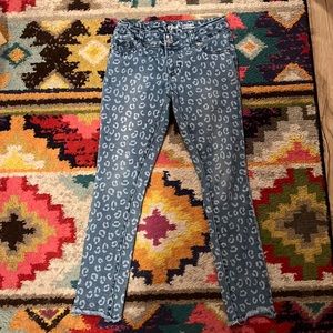 Cat & Jack stretch leopard print skinny jeans girls size 8